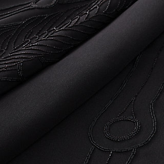 Trompe l'Oeil Brandebourg stole - Black | Hermès USA